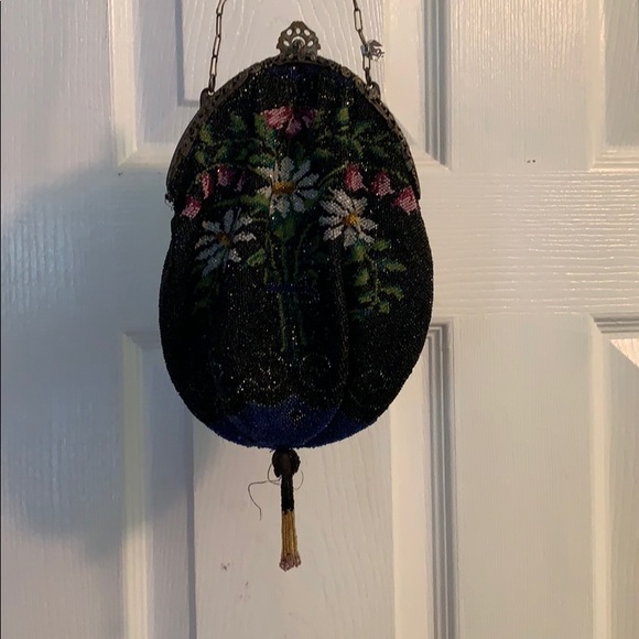 Bags French Vintage Hand Beaded Flower Bag Poshmark